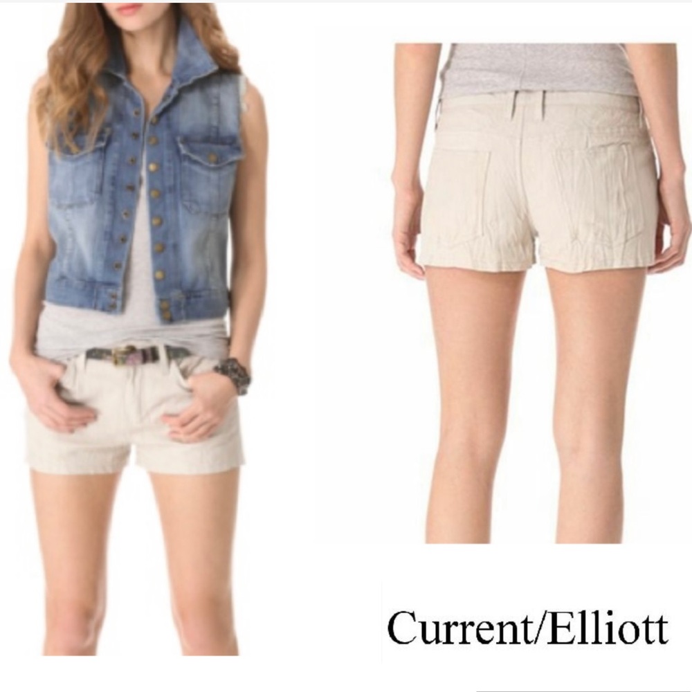 Current/Elliot Goat Leather Boyfriend Short - Picture 2 of 16